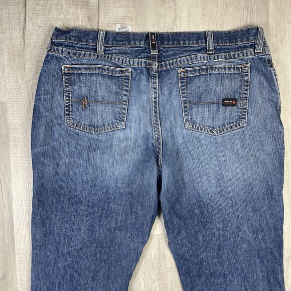 Ariat FR Jeans Mens 44X34 Blue M3 Loose Straight Denim Work Pants CAT 2 X - Picture 12 of 13